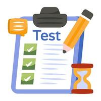 Modern design icon of test vector