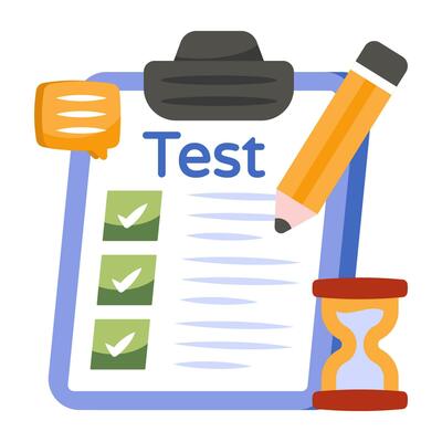 Modern design icon of test