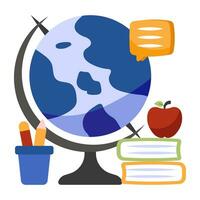 A creative design icon of table globe vector