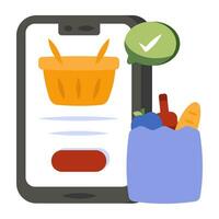 An icon design of mobile shopping vector