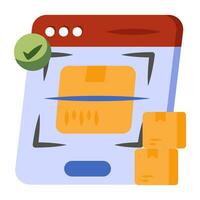 Perfect design icon of parcel scanning vector