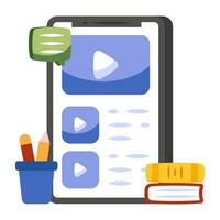 Premium design icon of educational video vector