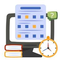 A unique design icon of task deadline vector