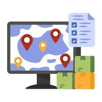 Modern design icon of parcel tracking vector