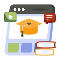 A perfect design icon of education website vector
