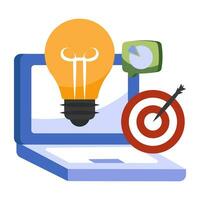 An icon design of target idea vector