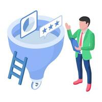 Perfect design illustration of sales funnel vector