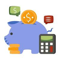 Modern design icon of piggy bank, savings concept vector
