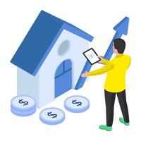 An illustration design of property analytics vector