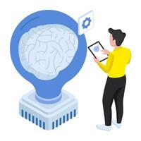 Modern design illustration of brainstorm vector