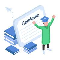 A unique design illustration of certificate vector