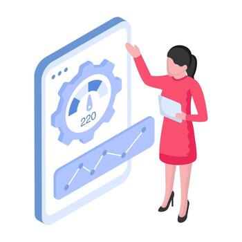 Modern design illustration of web speed optimization vector