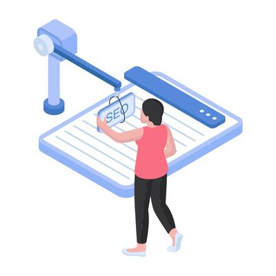A unique design illustration of seo website