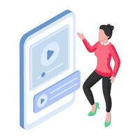 A premium download illustration of video app vector