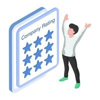 Vector design of company ratings