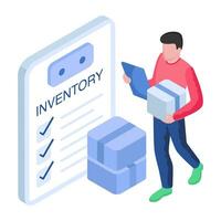 Perfect design illustration of logistic list, inventory vector