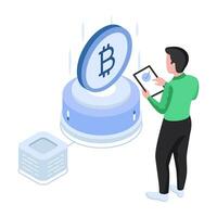 An illustration design of bitcoin vector