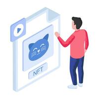 An icon design of nft file vector