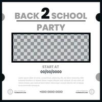 Back to school vector design. Back to school text in chalkboard element with light bulb and pen educational elements. Vector illustration back to school concept.