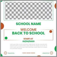 Back to school vector design. Back to school text in chalkboard element with light bulb and pen educational elements. Vector illustration back to school concept.