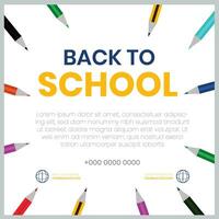 Back to school vector design. Back to school text in chalkboard element with light bulb and pen educational elements. Vector illustration back to school concept.