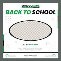 Back to school vector design. Back to school text in chalkboard element with light bulb and pen educational elements. Vector illustration back to school concept.