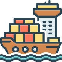 color icon for freight vector