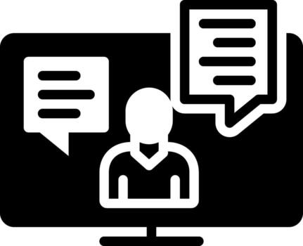 solid icon for consult vector