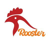 Vector illustration of rooster on black background good for logo design