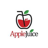 Vector logo apple juice simple concept