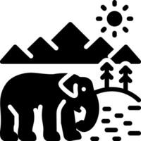 solid icon for wildlife vector