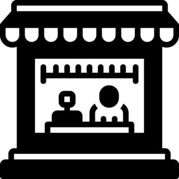solid icon for retailer vector