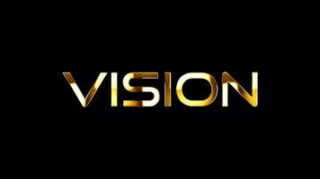 Loop Vision gold text shine loop light motion title video