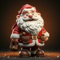 3d cartoon of a santa claus photo