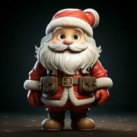 3d cartoon of a santa claus photo