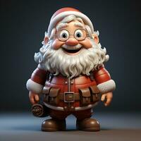 3d cartoon of a santa claus photo