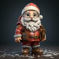 3d cartoon of a santa claus photo