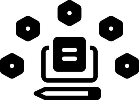 solid icon for blogging vector