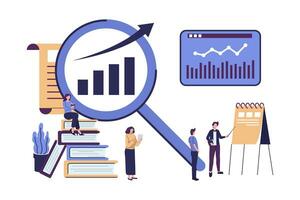 analysis of the evolutionary scale, analysis of the strategic infographic flat vector illustration