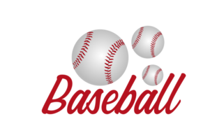 baseboll design med transparent bakgrund png