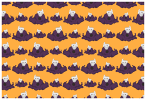Halloween Monster Pattern Background png