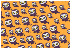 Halloween Monster Pattern Background png