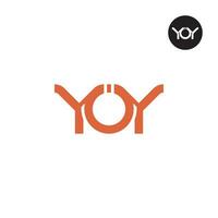 Letter YOY Monogram Logo Design vector