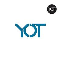 Letter YOT Monogram Logo Design vector