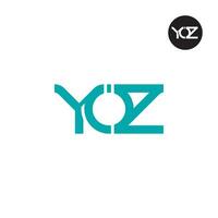 Letter YOZ Monogram Logo Design vector