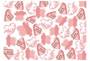 Valentine Chocolate Hearts Pattern Background png