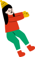 a girl hold something png