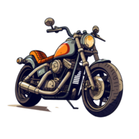 ai généré illustration de une moto sur une transparent Contexte png