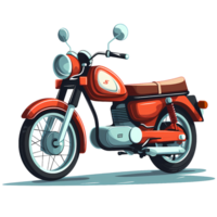 ai generato illustrazione di un' motociclo su un' trasparente sfondo png