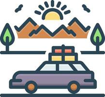 color icon for travel vector